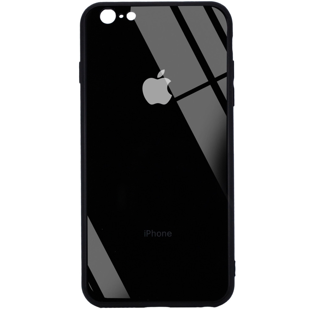 

TPU+Glass чехол GLOSSY Logo Full camera (opp) для Apple iPhone 6/6s plus (5.5") Черный (158579)