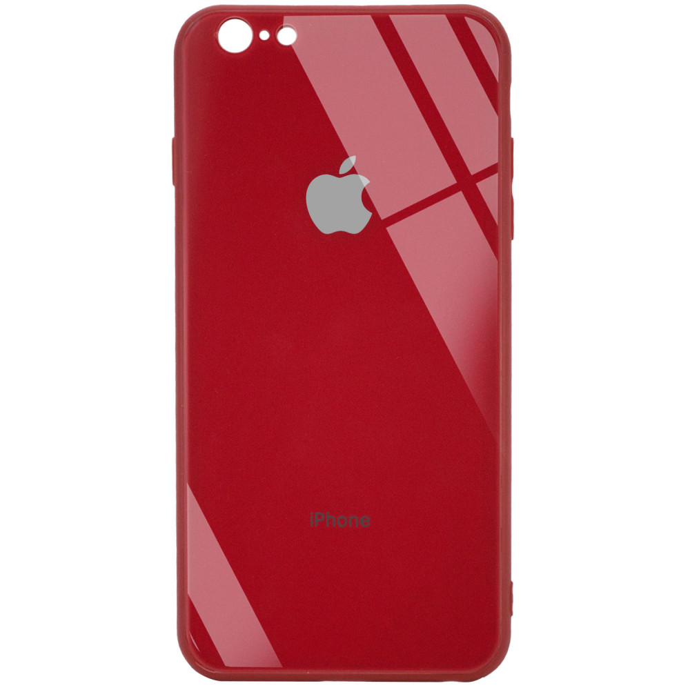 

TPU+Glass чехол GLOSSY Logo Full camera (opp) для Apple iPhone 6/6s plus (5.5") Красный (159299)