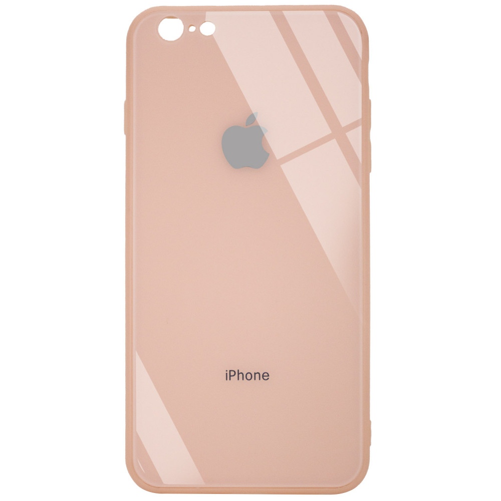 

TPU+Glass чехол GLOSSY Logo Full camera (opp) для Apple iPhone 6/6s plus (5.5") Персиковый (158575)