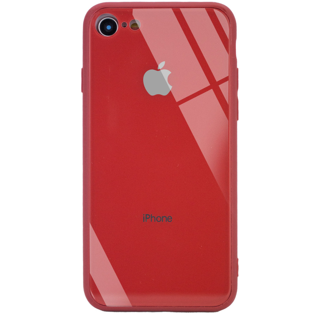 

TPU+Glass чехол GLOSSY Logo Full camera (opp) для Apple iPhone 7 (4.7'') Красный (159300)
