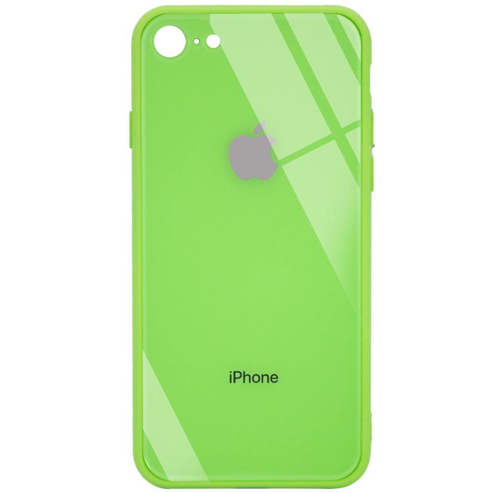 

TPU+Glass чехол GLOSSY Logo Full camera (opp) для Apple iPhone 7 / 8 / SE (2020) (4.7") Салатовый (158521)