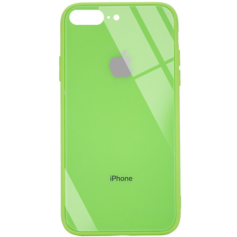 

TPU+Glass чехол GLOSSY Logo (opp) для Apple iPhone 8 plus (5.5") Салатовый (158532)