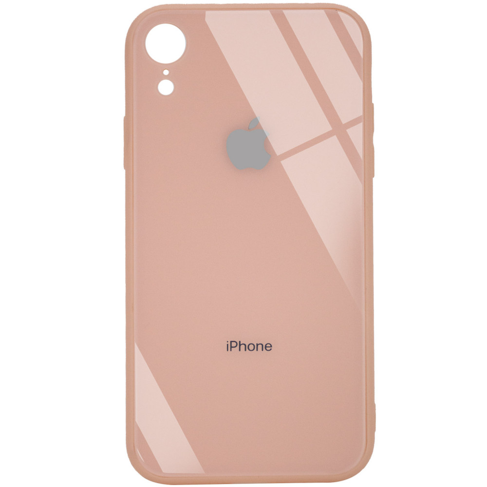 

TPU+Glass чехол GLOSSY Logo Full camera (opp) для Apple iPhone XR (6.1") Персиковый (158487)
