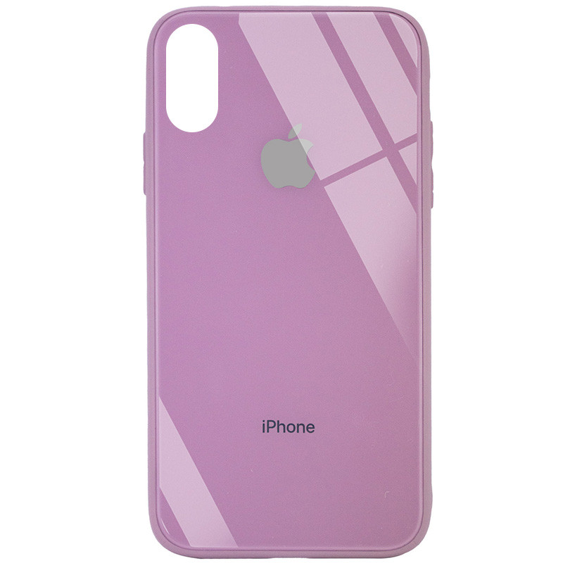 

TPU+Glass чехол GLOSSY Logo (opp) для Apple iPhone XS Max (6.5") Лиловый / Lilac Pride (158552)