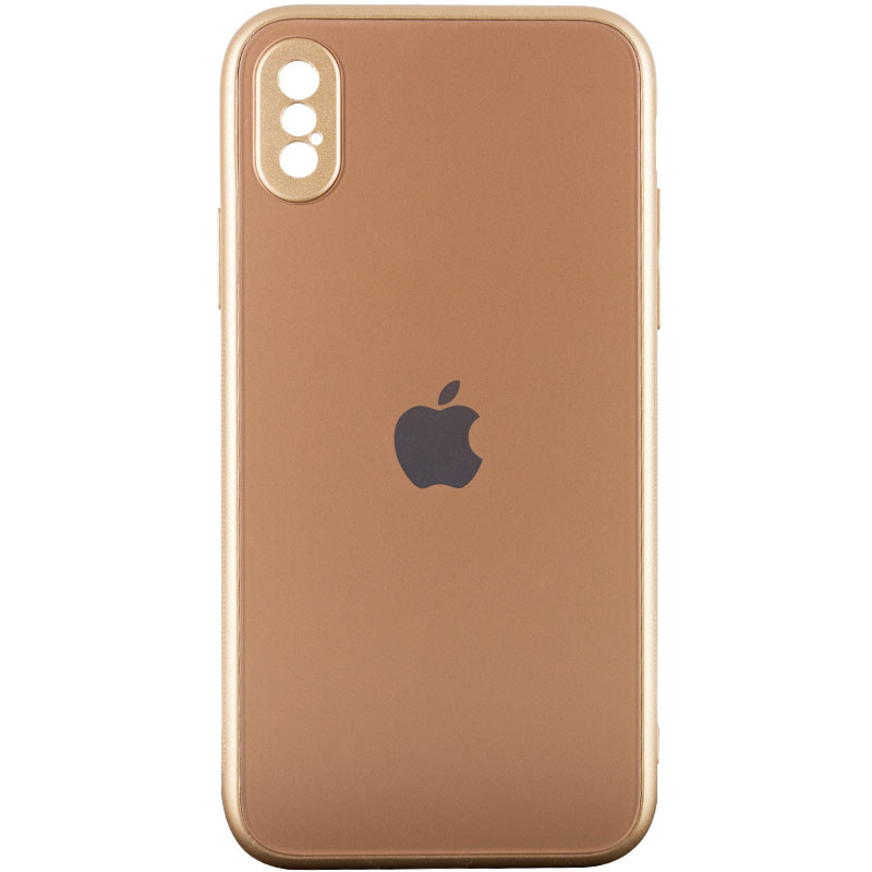 

TPU+Glass чохол Matte Candy Full camera для Apple iPhone X (5.8'') (Золотий)