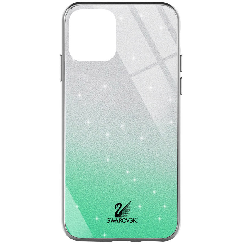 

TPU+Glass чехол Swarovski для Apple iPhone 12 Pro Max (6.7") Бирюзовый (152550)
