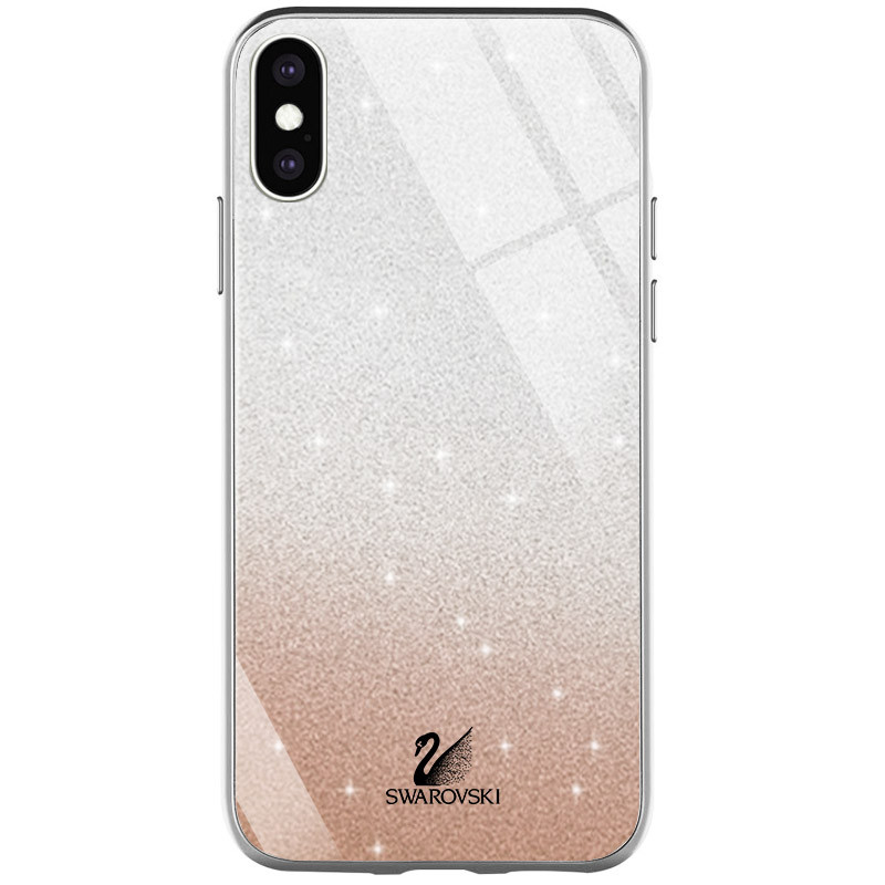 

TPU+Glass чехол Swarovski для Apple iPhone X / XS (5.8") Золотой (152560)