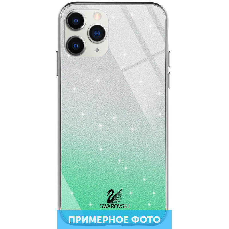 

TPU+Glass чехол Swarovski для Samsung Galaxy M31s Бирюзовый (152565)