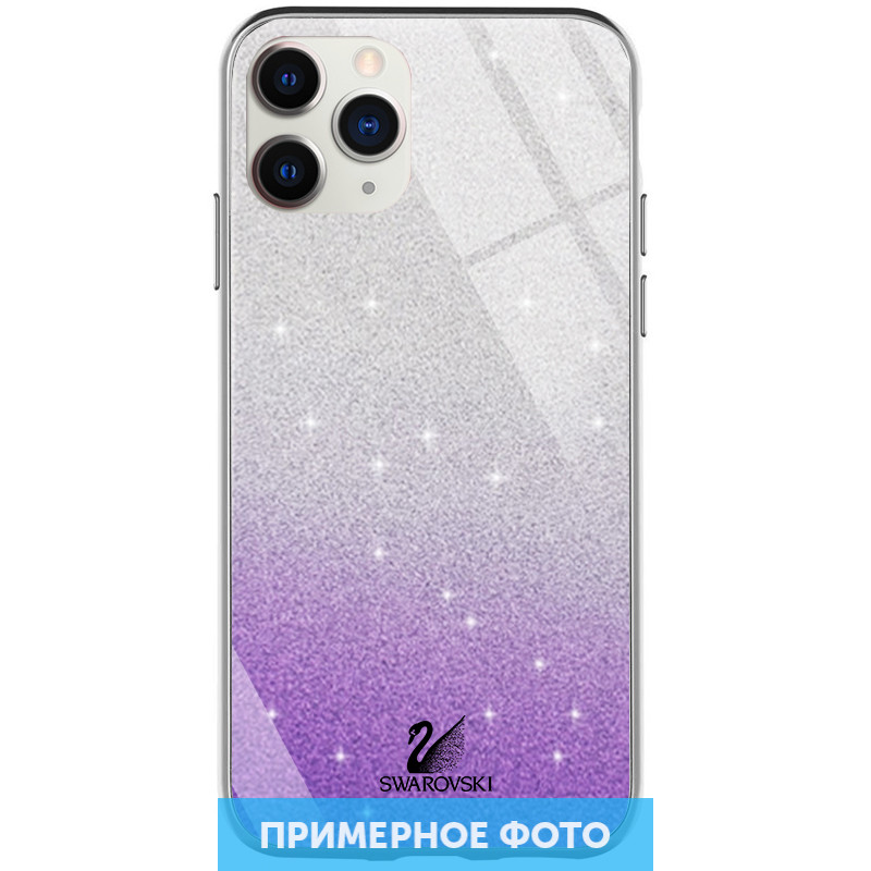 

TPU+Glass чехол Swarovski для Samsung Galaxy M51 Фиолетовый (152580)