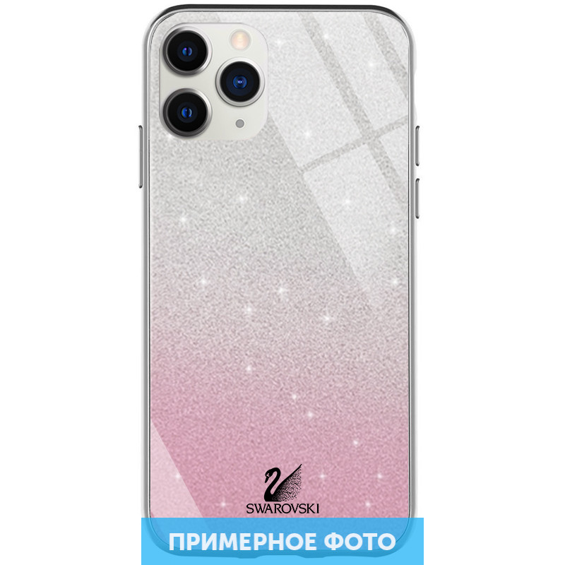 

TPU+Glass чехол Swarovski для Samsung Galaxy M51 Розовый (152578)