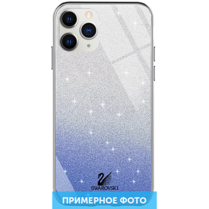 

TPU+Glass чехол Swarovski для Xiaomi Redmi 9A Синий (152609)