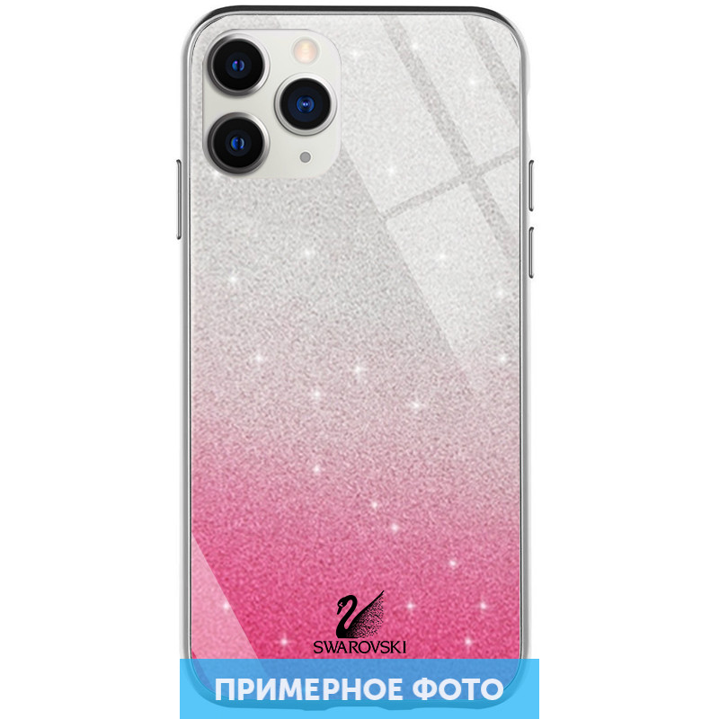 

TPU+Glass чехол Swarovski для Xiaomi Redmi 9 Малиновый (152598)