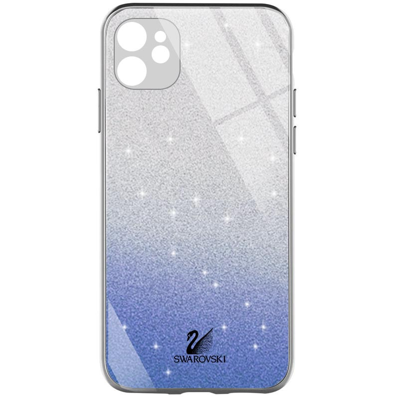 

TPU+Glass чехол Swarovski Full Camera для Apple iPhone 12 mini (5.4") Синий (154854)