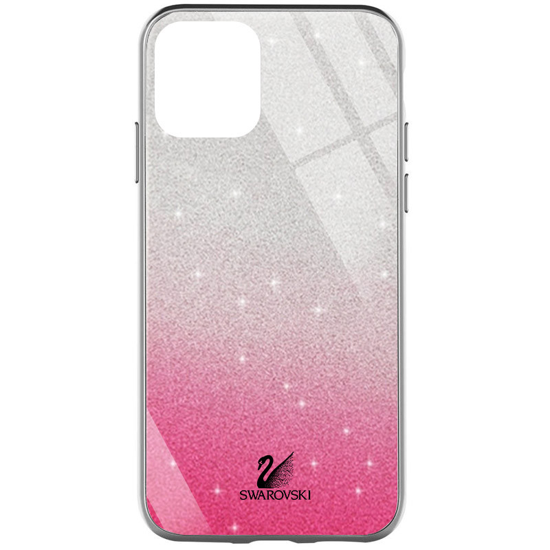 

TPU+Glass чехол Swarovski для Apple iPhone 13 (6.1") Малиновый (200789)