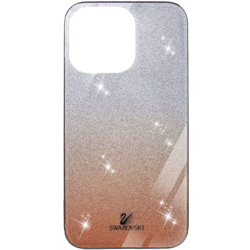 

TPU+Glass чехол Swarovski для Apple iPhone 13 Pro Max (6.7") Оранжевый (200819)