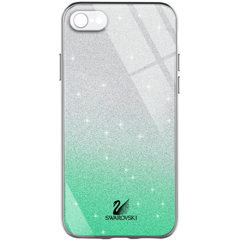

TPU+Glass чехол Swarovski Full Camera для Apple iPhone 7 / 8 / SE (2020) (4.7") Бирюзовый (194009)