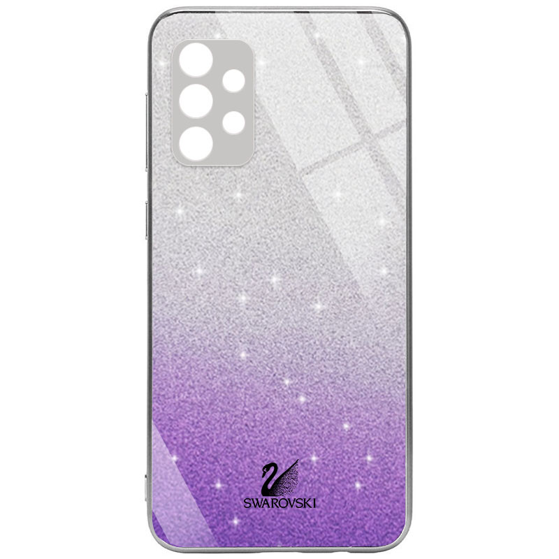 

TPU+Glass чехол Swarovski Full Camera для Samsung Galaxy A72 4G / A72 5G Фиолетовый (181401)