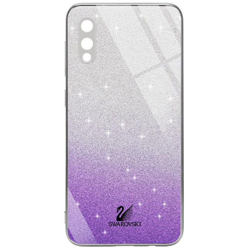 

TPU+Glass чехол Swarovski Full Camera для Samsung Galaxy A02 Фиолетовый (181347)
