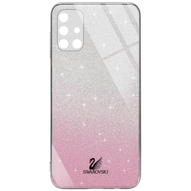 

TPU+Glass чехол Swarovski Full Camera для Samsung Galaxy M31s Розовый (154724)