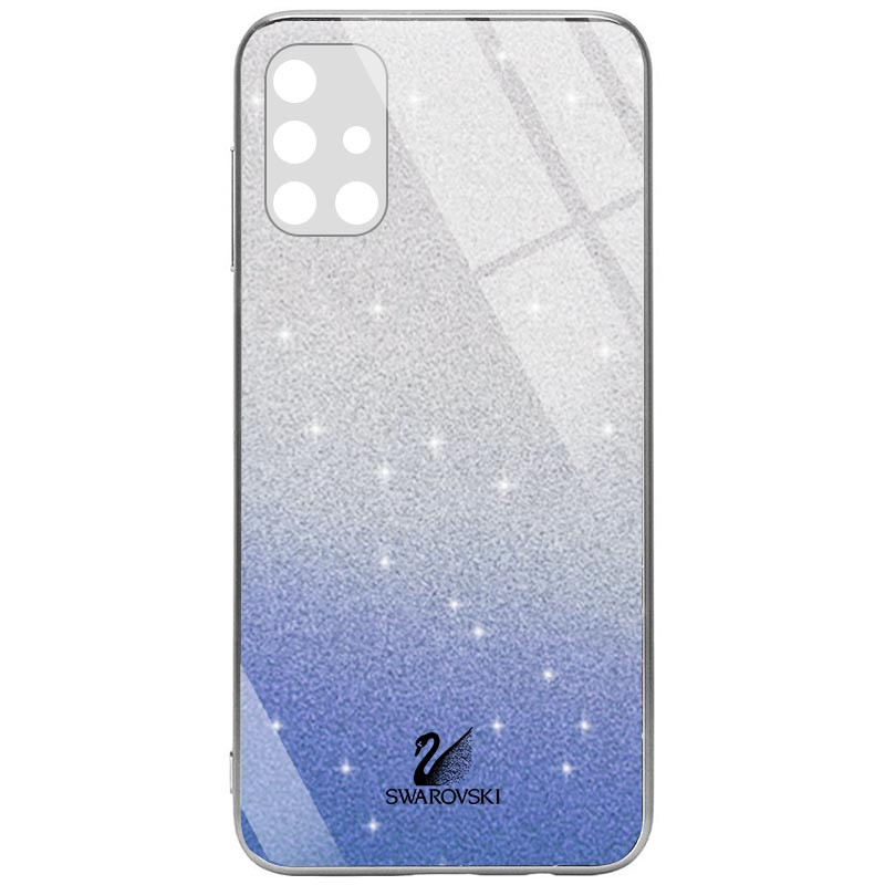 

TPU+Glass чехол Swarovski Full Camera для Samsung Galaxy M51 Синий (154734)