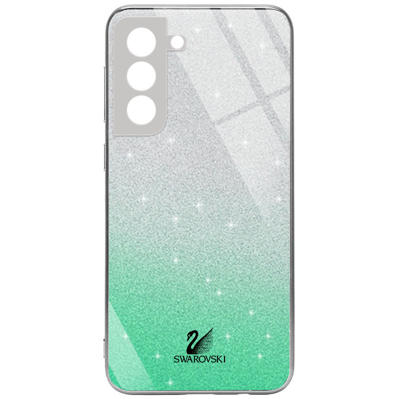 

TPU+Glass чехол Swarovski Full Camera для Samsung Galaxy S21 Бирюзовый (181404)
