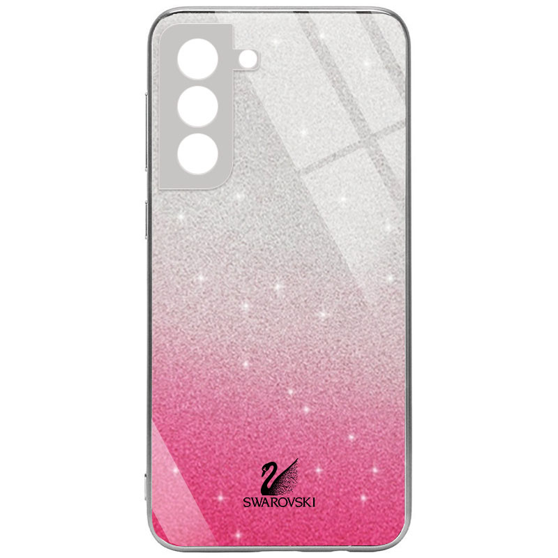 

TPU+Glass чохол Swarovski Full Camera для Samsung Galaxy S21+ (Малиновий)