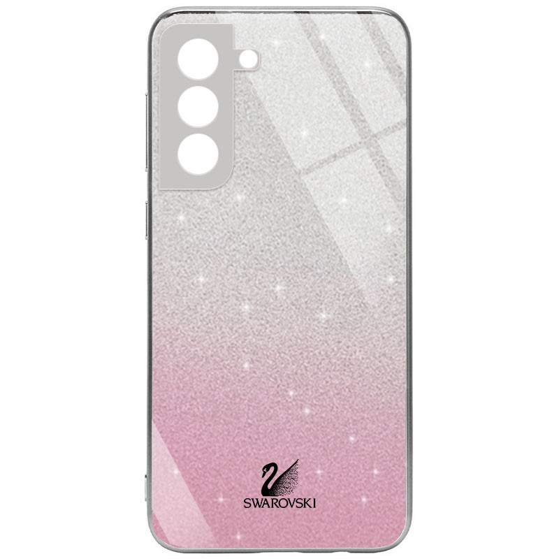 

TPU+Glass чехол Swarovski Full Camera для Samsung Galaxy S21 Розовый (181408)