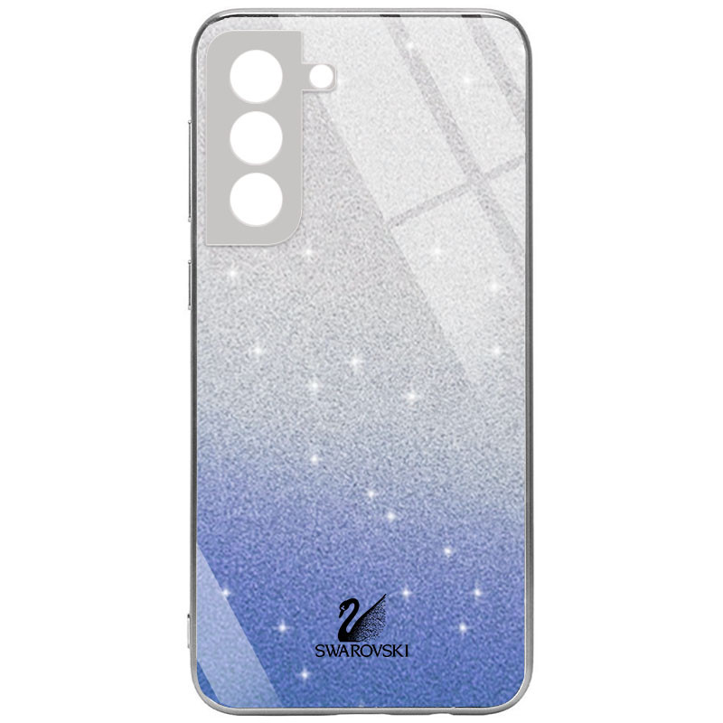 

TPU+Glass чехол Swarovski Full Camera для Samsung Galaxy S21 Синий (181409)