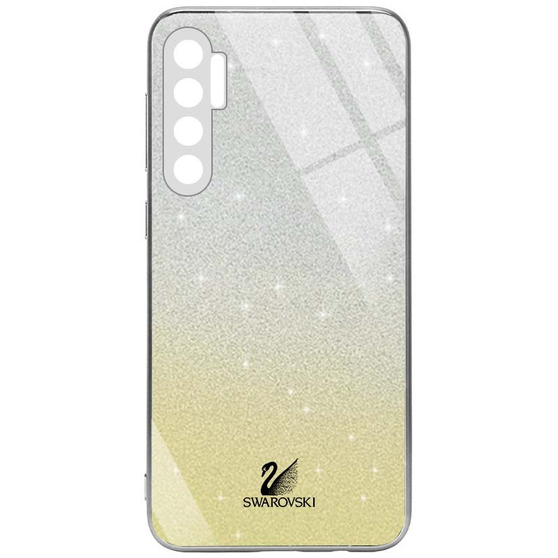 

TPU+Glass чехол Swarovski Full Camera для Xiaomi Mi Note 10 Lite Золотой (154749)