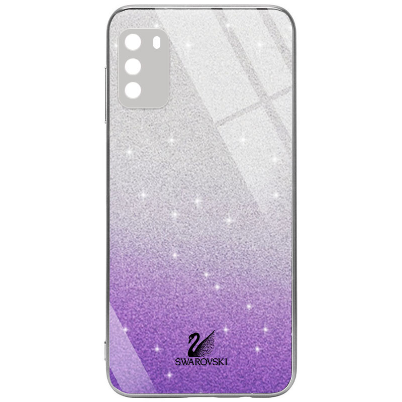 

TPU+Glass чехол Swarovski Full Camera для Xiaomi Poco M3 Фиолетовый (181455)