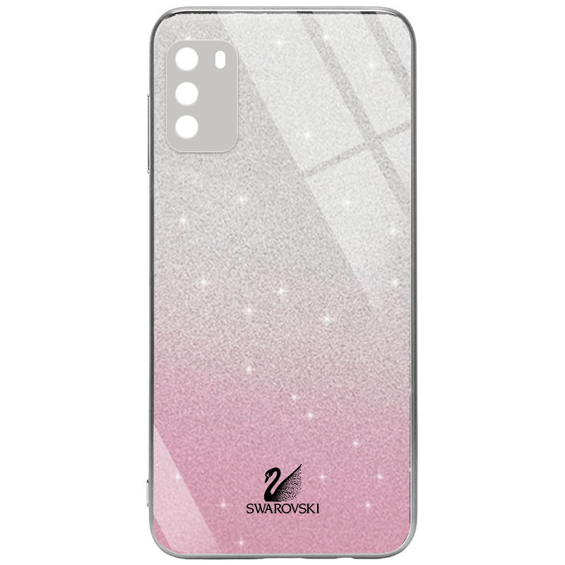 

TPU+Glass чехол Swarovski Full Camera для Xiaomi Poco M3 Розовый (181453)