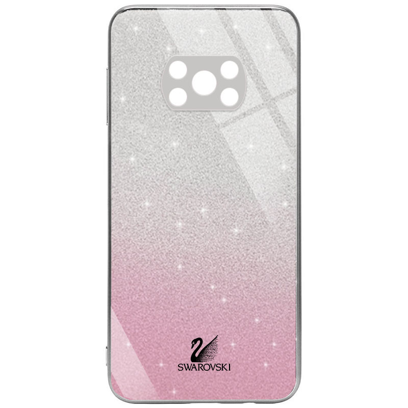 

TPU+Glass чехол Swarovski Full Camera для Xiaomi Poco X3 NFC / Poco X3 Pro Розовый (181462)