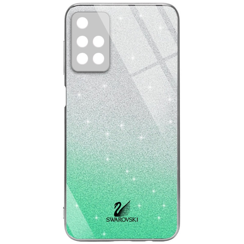 

TPU+Glass чехол Swarovski Full Camera для Xiaomi Redmi 10 Бирюзовый (194081)