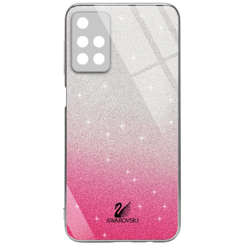 

TPU+Glass чехол Swarovski Full Camera для Xiaomi Redmi 10 Малиновый (194084)