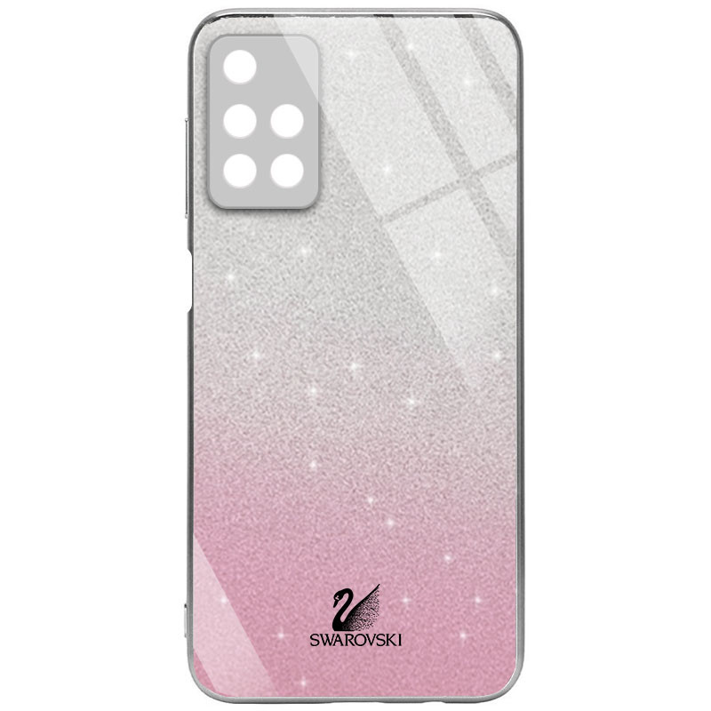 

TPU+Glass чехол Swarovski Full Camera для Xiaomi Redmi 10 Розовый (194085)