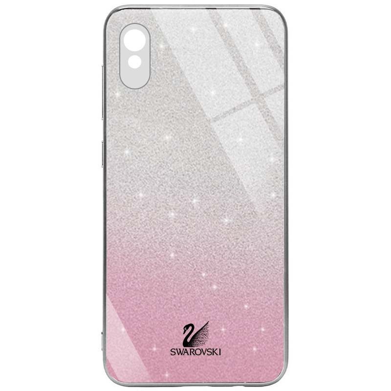 

TPU+Glass чехол Swarovski Full Camera для Xiaomi Redmi 9A Розовый (154769)