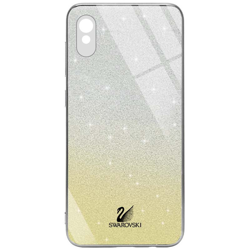 

TPU+Glass чехол Swarovski Full Camera для Xiaomi Redmi 9A Золотой (154767)