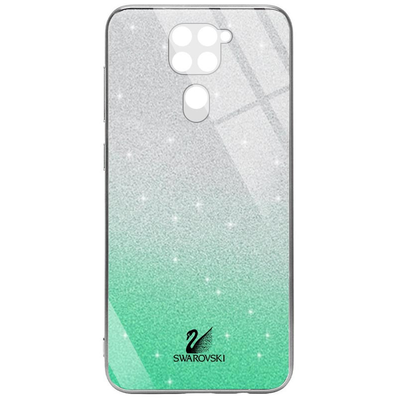 

TPU+Glass чехол Swarovski Full Camera для Xiaomi Redmi Note 9 / Redmi 10X Бирюзовый (154783)