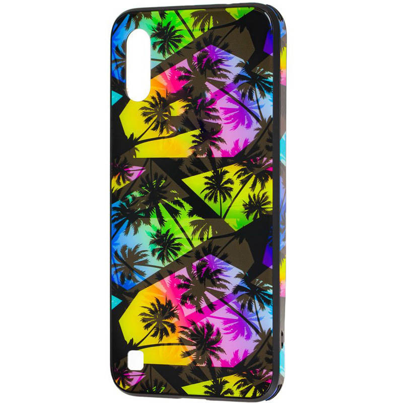 

TPU+Glass чехол Cute Print для Samsung Galaxy A10 (A105F) Пальмы (109488)