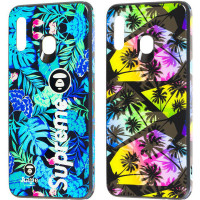 

TPU+Glass чехол Cute Print для Samsung Galaxy A40 (A405F)