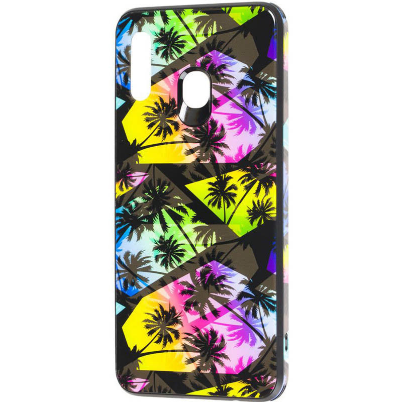 

TPU+Glass чехол Cute Print для Samsung Galaxy M30 Пальмы (109512)