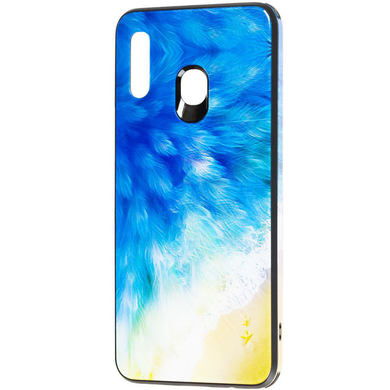 

TPU+Glass чехол Cute Print для Samsung Galaxy M30 Пляж (109513)