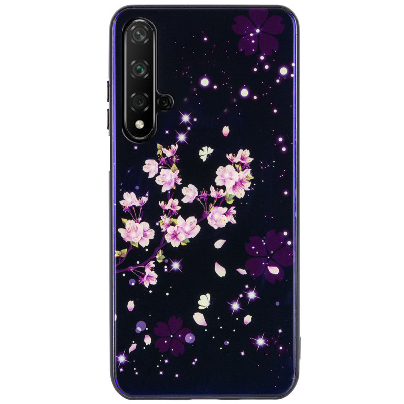 

TPU+Glass чехол Fantasy с глянцевыми торцами для Huawei Nova 5T Цветение (116701)