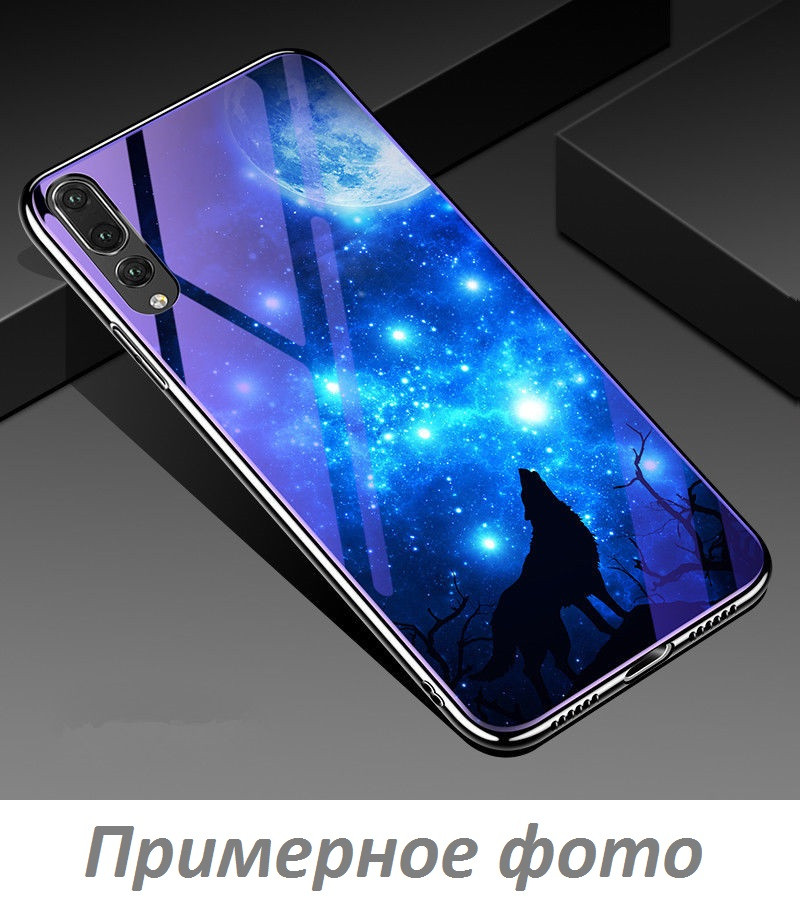 

TPU+Glass чехол Fantasy с глянцевыми торцами для Huawei Honor 8X Max Лунная ночь (91332)