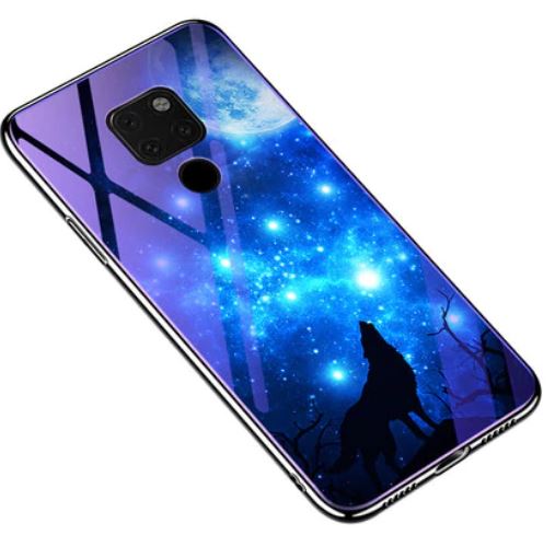 

TPU+Glass чехол Fantasy с глянцевыми торцами для Huawei Mate 20 X Лунная ночь (96236)