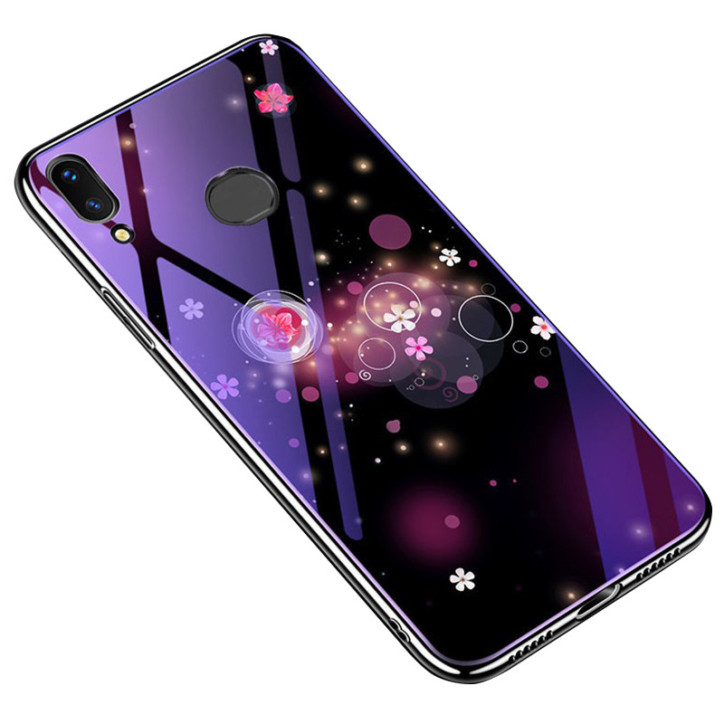 

TPU+Glass чехол Fantasy с глянцевыми торцами для Samsung Galaxy A10s Пузырьки и цветы (115229)