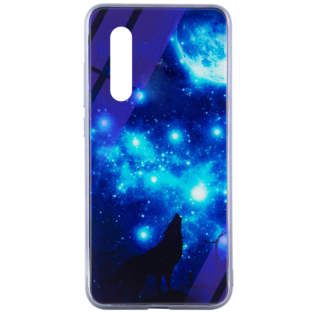 

TPU+Glass чехол Fantasy с глянцевыми торцами для Xiaomi Mi 9 Lite Лунная ночь (108237)