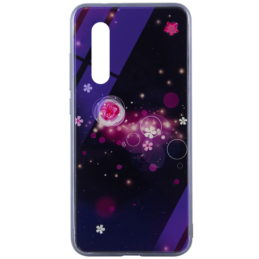 

TPU+Glass чехол Fantasy с глянцевыми торцами для Xiaomi Mi 9 Lite Пузырьки и цветы (108238)