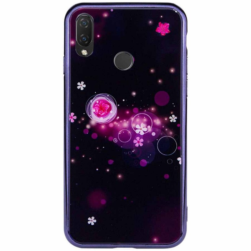 

TPU+Glass чохол Fantasy з глянсовими торцями для Xiaomi Redmi 7 (Пузырьки и цветы)