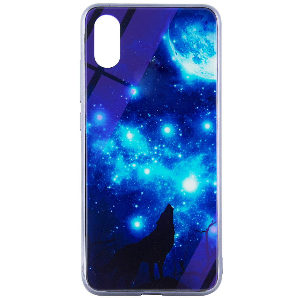 

TPU+Glass чехол Fantasy с глянцевыми торцами для Xiaomi Redmi 7A Лунная ночь (108242)